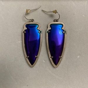 Blue/purple Kendra Scott arrowhead earrings